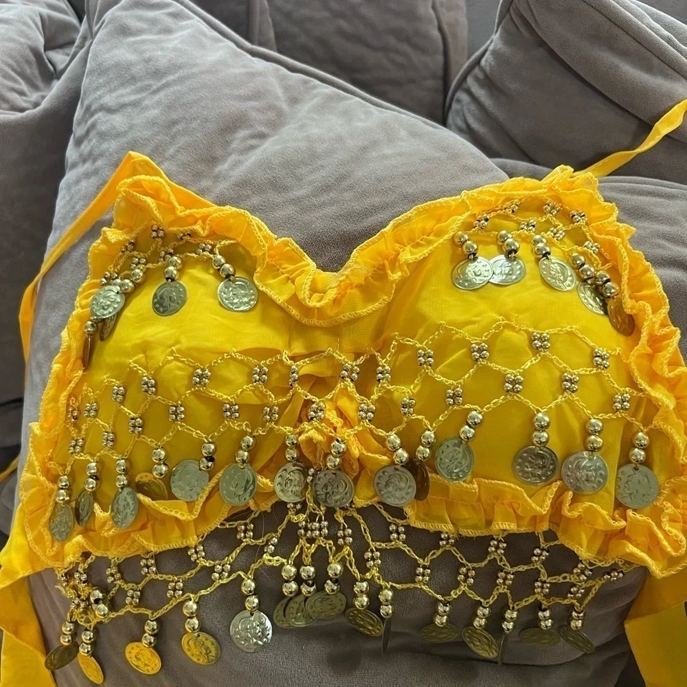 Kids Yellow Belly Dancer Costume